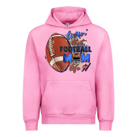 Fuchsia Pink livin' that football mom life Urban Hoodie - Zillion Design Studio