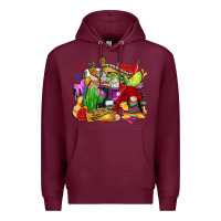Burgundy mexican gnomes truck Premium Hoodie - CTS Tumbler Store