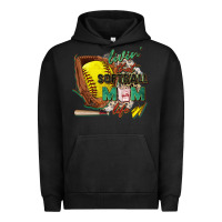 Pigment Black livin' that softball mom life Urban Hoodie - Zillion Design Studio