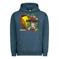 Pigment Midnight Navy livin' that softball mom life Urban Hoodie - Zillion Design Studio