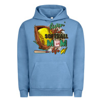 Pigment Pebble Blue livin' that softball mom life Urban Hoodie - Zillion Design Studio
