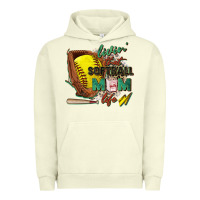 Pigment Pistachio livin' that softball mom life Urban Hoodie - Zillion Design Studio