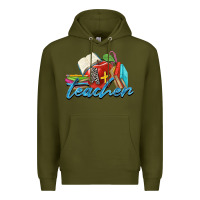 Army Green a  teacher Premium Hoodie - Zillion Design Studio