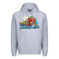 Heather Grey a  teacher Premium Hoodie - Zillion Design Studio