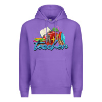 Purple a  teacher Premium Hoodie - Zillion Design Studio