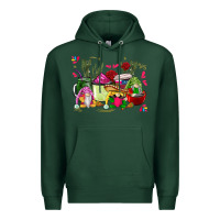 Sports Green mexican gnomes with coffee cups Premium Hoodie - CTS Tumbler Store