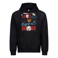 Black loud and proud baseball mom Urban Hoodie - Zillion Design Studio