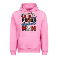 Fuchsia Pink loud and proud baseball mom Urban Hoodie - Zillion Design Studio
