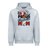 Heather Grey loud and proud baseball mom Urban Hoodie - Zillion Design Studio