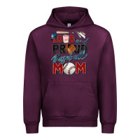 Mauve Wine loud and proud baseball mom Urban Hoodie - Zillion Design Studio