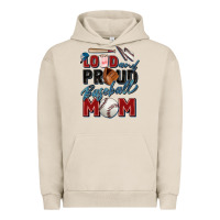 Pigment French Oak loud and proud baseball mom Urban Hoodie - Zillion Design Studio