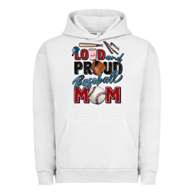 Loud And Proud Baseball Mom Urban Hoodie by Zillion Design Studio | Teevron