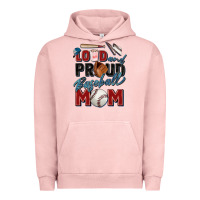 Pigment Salmon loud and proud baseball mom Urban Hoodie - Zillion Design Studio