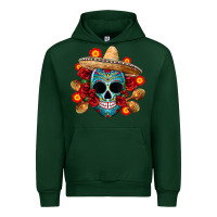 Foreset Green mexico skull Urban Hoodie - CTS Tumbler Store