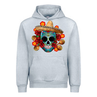 Heather Grey mexico skull Urban Hoodie - CTS Tumbler Store