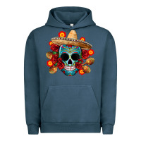 Pigment Midnight Navy mexico skull Urban Hoodie - CTS Tumbler Store