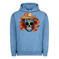 Pigment Pebble Blue mexico skull Urban Hoodie - CTS Tumbler Store