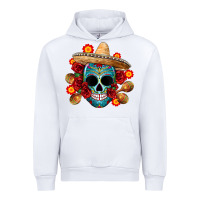 White mexico skull Urban Hoodie - CTS Tumbler Store
