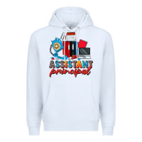White assistant principal Premium Hoodie - Zillion Design Studio