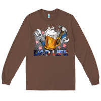 Chestnut dad life beer and tools Long Sleeve Tee - BarkalooDesign