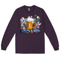 Plum dad life beer and tools Long Sleeve Tee - BarkalooDesign