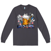 Smoke dad life beer and tools Long Sleeve Tee - BarkalooDesign