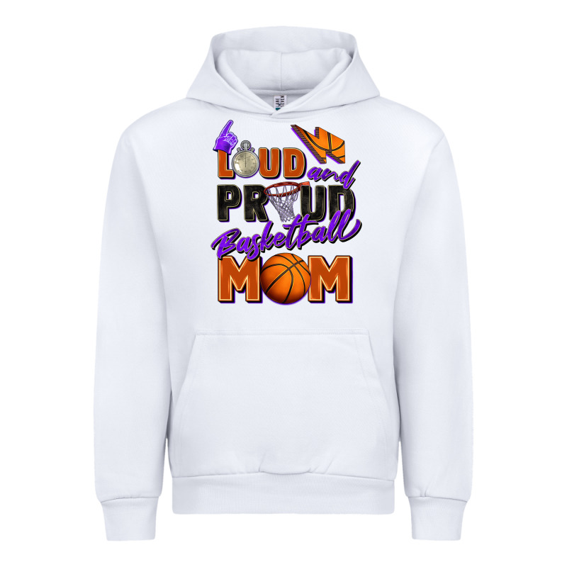 Loud And Proud Basketball Mom Urban Hoodie by Zillion Design Studio | Teevron