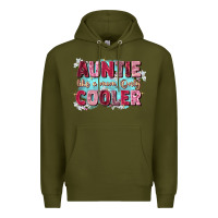 Army Green auntie like mom only cooler Premium Hoodie - Zillion Design Studio