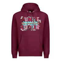 Burgundy auntie like mom only cooler Premium Hoodie - Zillion Design Studio