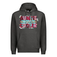Charcoal Heather auntie like mom only cooler Premium Hoodie - Zillion Design Studio