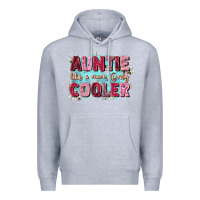 Heather Grey auntie like mom only cooler Premium Hoodie - Zillion Design Studio