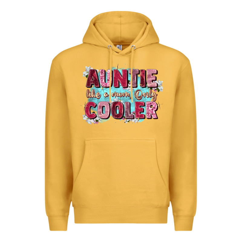 Auntie Like Mom Only Cooler Premium Hoodie by Zillion Design Studio | Teevron