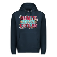 Navy auntie like mom only cooler Premium Hoodie - Zillion Design Studio