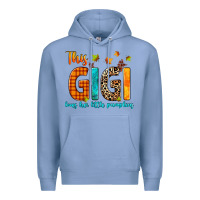 Colony Blue this gigi loves her little pumpkins Premium Hoodie - texasbilliewilder