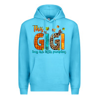 Ocean Blue this gigi loves her little pumpkins Premium Hoodie - texasbilliewilder