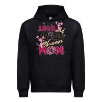 Black loud and proud cheer mom Urban Hoodie - Zillion Design Studio