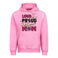 Fuchsia Pink loud and proud cheer mom Urban Hoodie - Zillion Design Studio