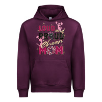 Mauve Wine loud and proud cheer mom Urban Hoodie - Zillion Design Studio
