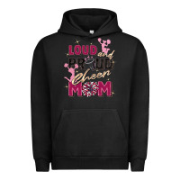 Pigment Black loud and proud cheer mom Urban Hoodie - Zillion Design Studio
