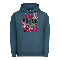 Pigment Midnight Navy loud and proud cheer mom Urban Hoodie - Zillion Design Studio