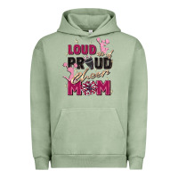 Pigment Oil Green loud and proud cheer mom Urban Hoodie - Zillion Design Studio