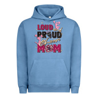 Pigment Pebble Blue loud and proud cheer mom Urban Hoodie - Zillion Design Studio