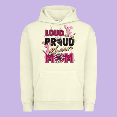 Loud And Proud Cheer Mom Urban Hoodie Designed By Zillion Design Studio