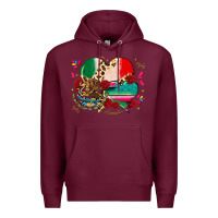 Burgundy mexican hearts Premium Hoodie - CTS Tumbler Store