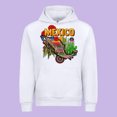 Mexico Map Urban Hoodie Designed By Cts Tumbler Store