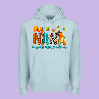 This Nana Loves Her Little Pumpkins Premium Hoodie Designed By Texasbilliewilder