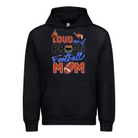 Black loud and proud football mom Urban Hoodie - Zillion Design Studio