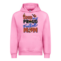 Fuchsia Pink loud and proud football mom Urban Hoodie - Zillion Design Studio