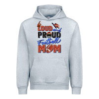Heather Grey loud and proud football mom Urban Hoodie - Zillion Design Studio