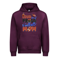 Mauve Wine loud and proud football mom Urban Hoodie - Zillion Design Studio